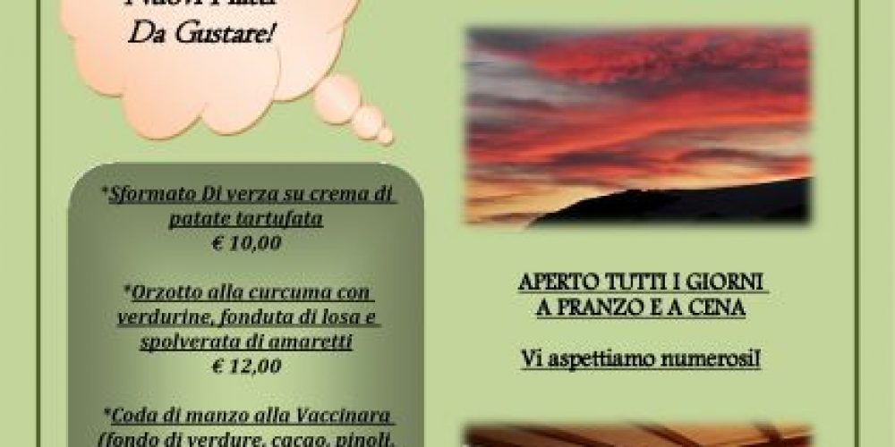 Nuovi piatti